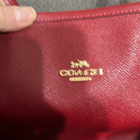 Coach Reversible City Tote Bag Tossed Peonies Oxblood/Cherry Coated Canvas - Picture 13 of 14